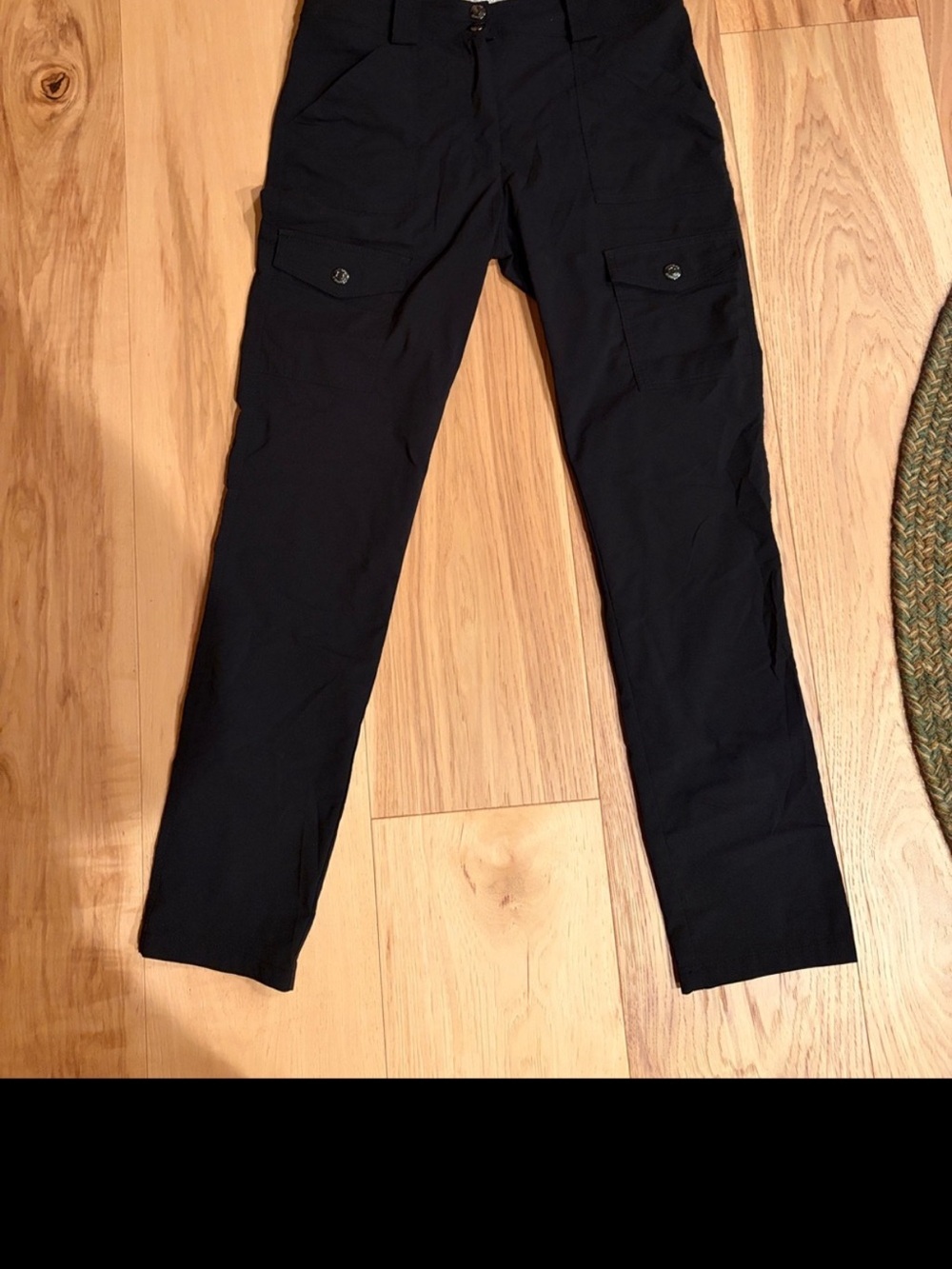 Anatomie Black Kate Cargo Pants with Button Flap Pockets Small S